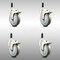 Service Caster 5 Inch 316SS Gray Poly Swivel 7/8 Inch Expanding Stem Caster Set Lock Brake SCC-SS316TTLEX20S514-PPUB-78-4 - alternate 1